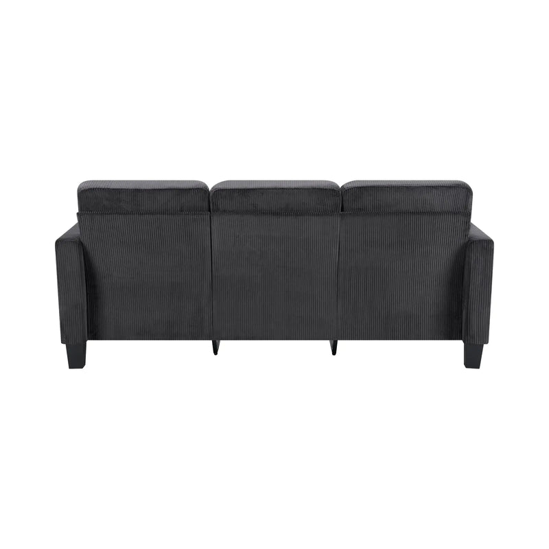 84" Dark Gray Corduroy Sofa Homeroots Living Room