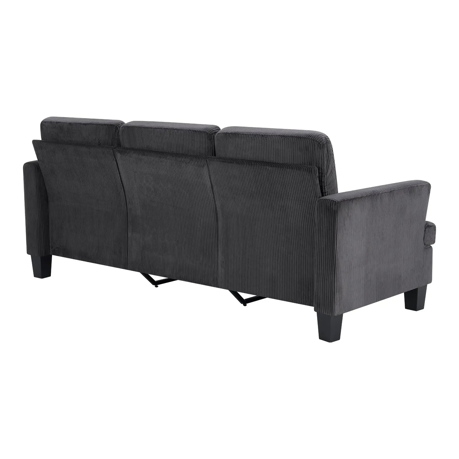 84" Dark Gray Corduroy Sofa Homeroots Living Room