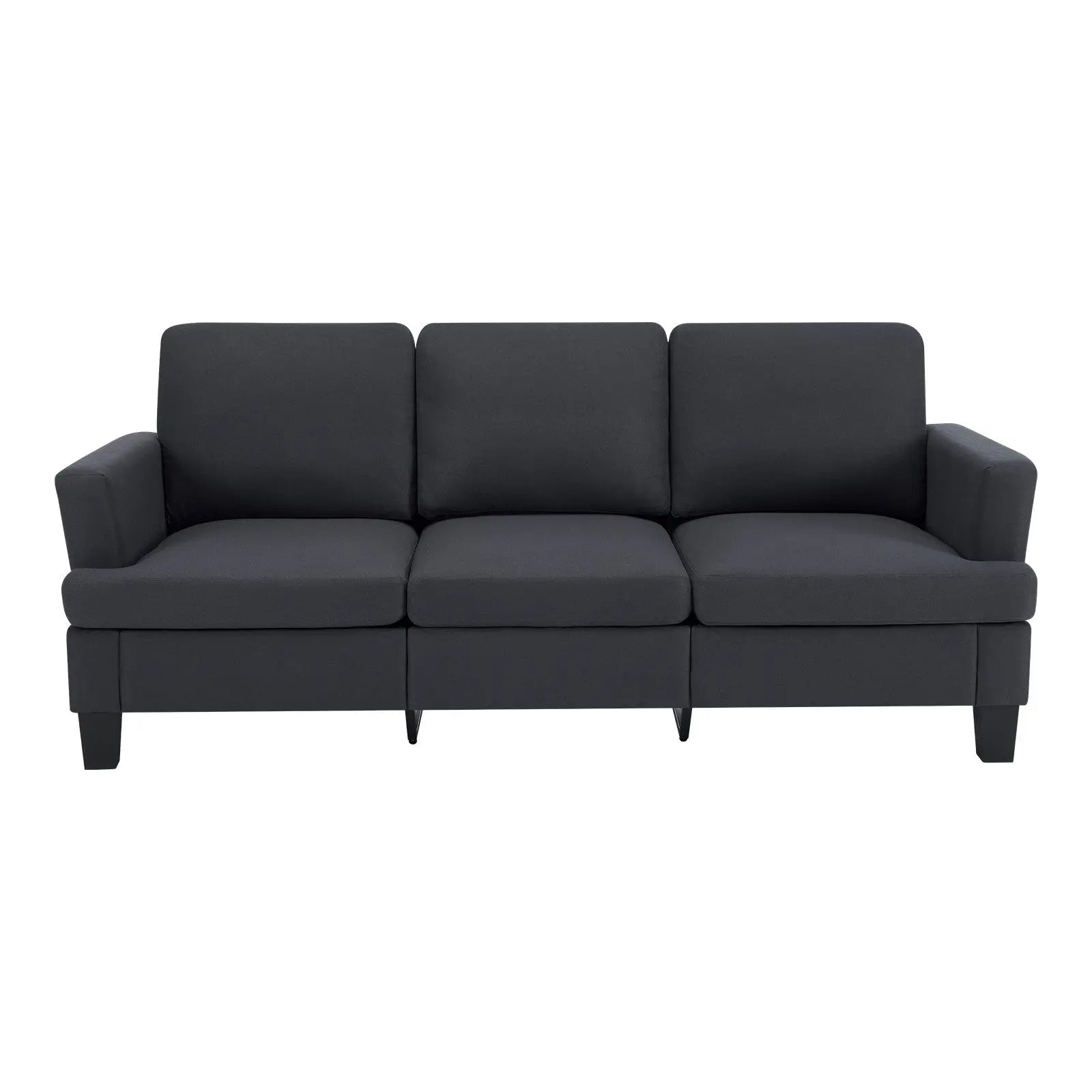 84" Dark Gray Linen Sofa Homeroots Living Room