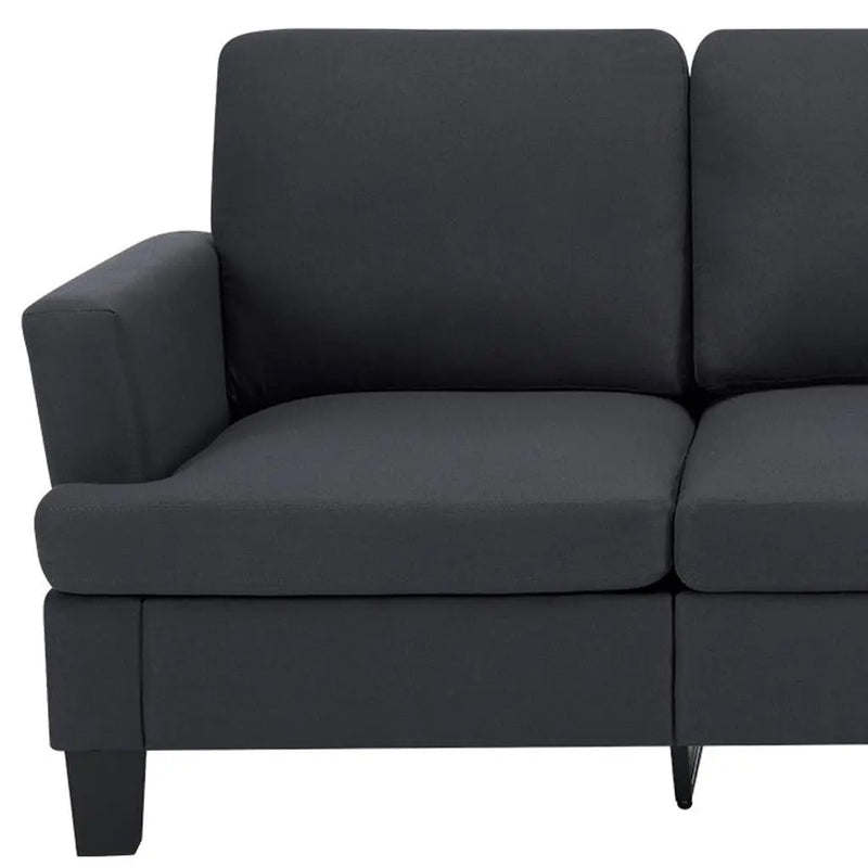 84" Dark Gray Linen Sofa Homeroots Living Room
