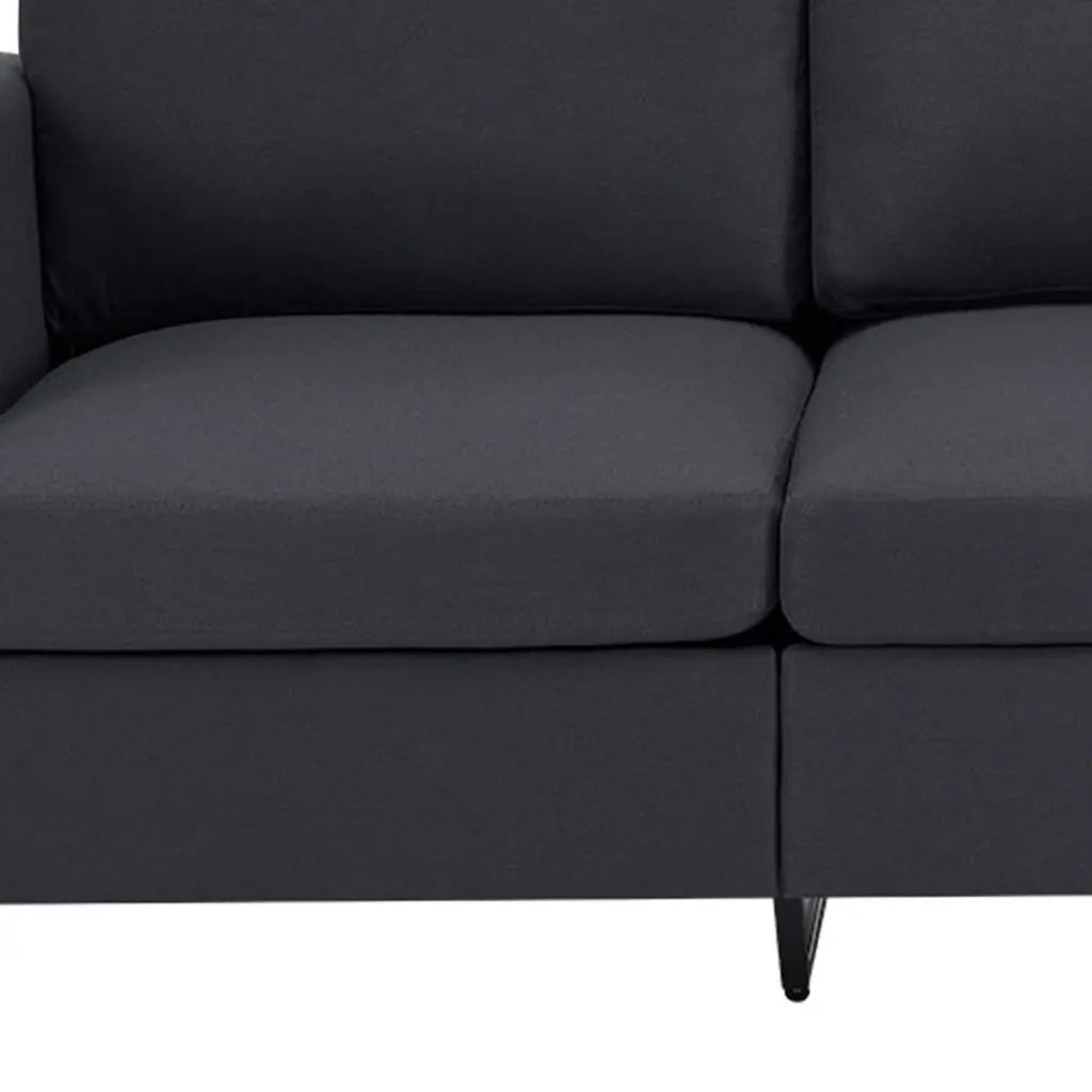84" Dark Gray Linen Sofa Homeroots Living Room