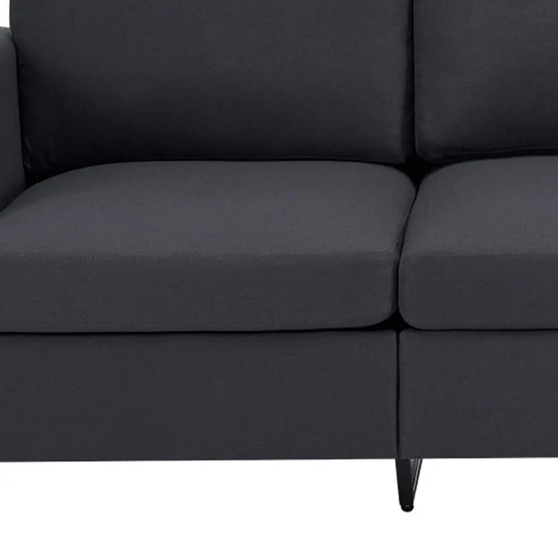 84" Dark Gray Linen Sofa Homeroots Living Room