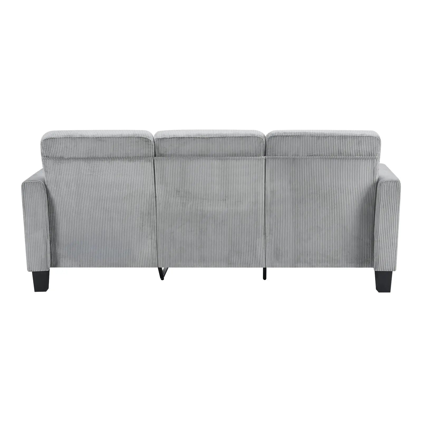 84" Gray Corduroy Sofa Homeroots Living Room