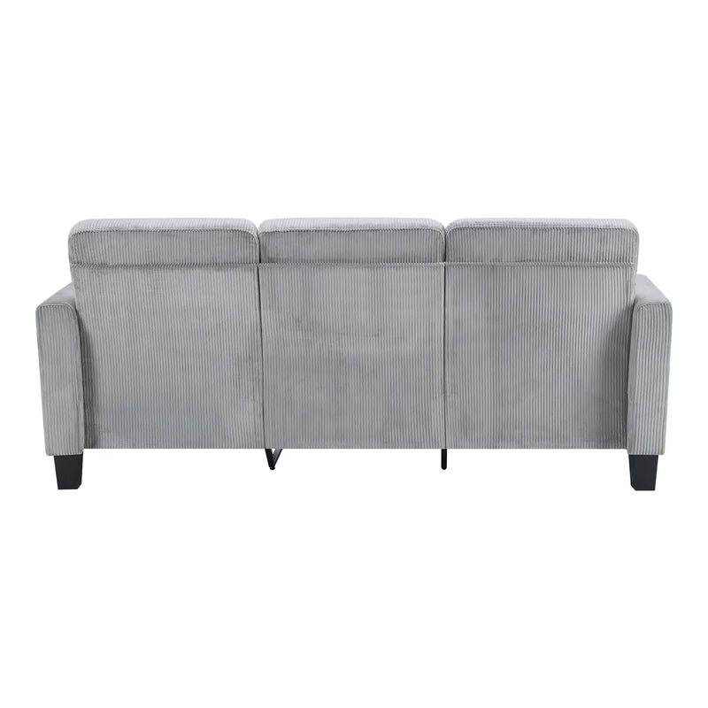 84" Gray Corduroy Sofa Homeroots Living Room