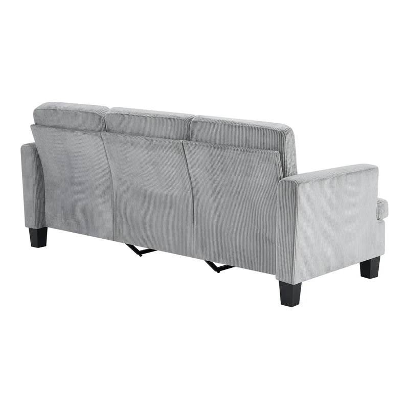 84" Gray Corduroy Sofa Homeroots Living Room
