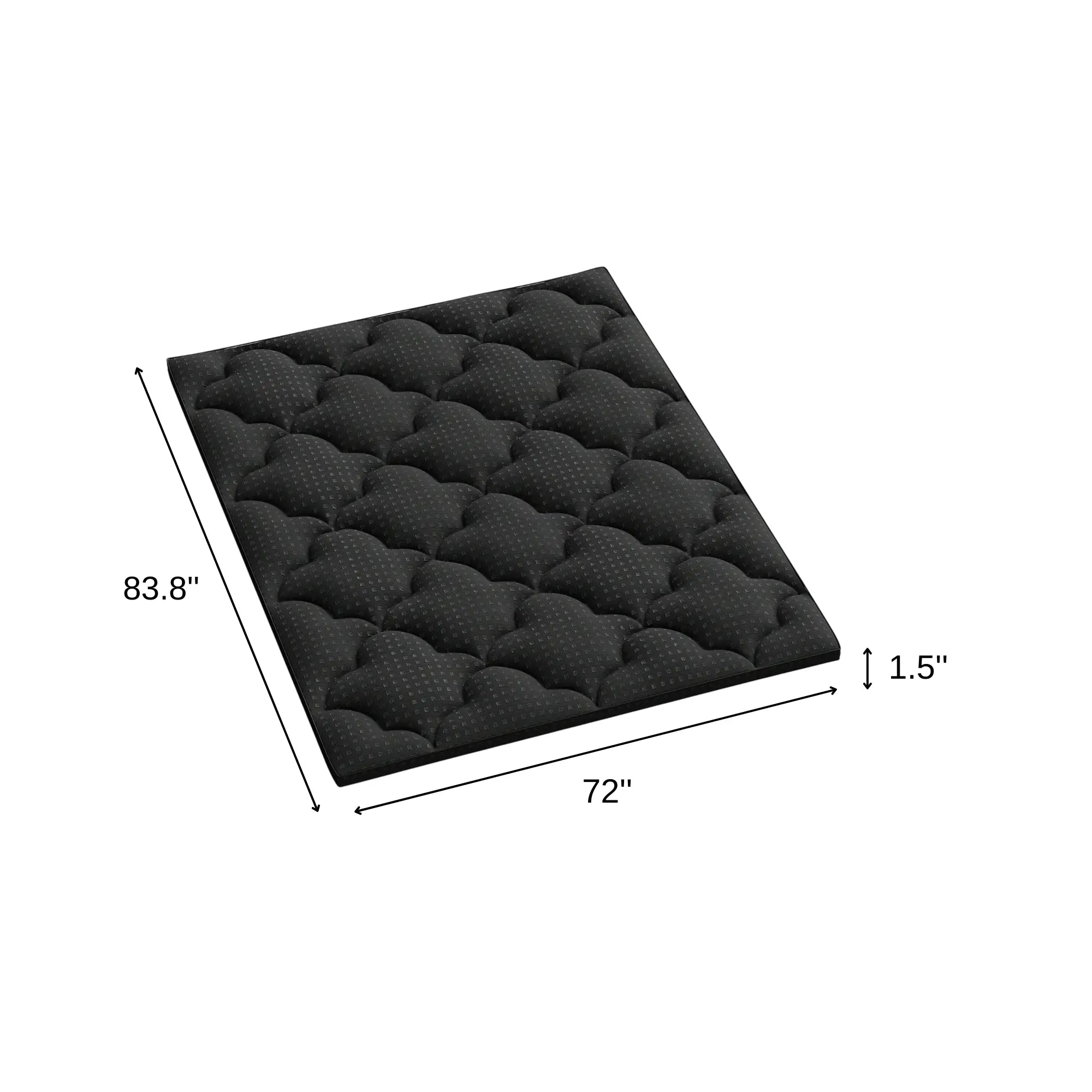 84" White Cotton Water Resistant Mattress topper with Removable Cover - GreatEagleInc