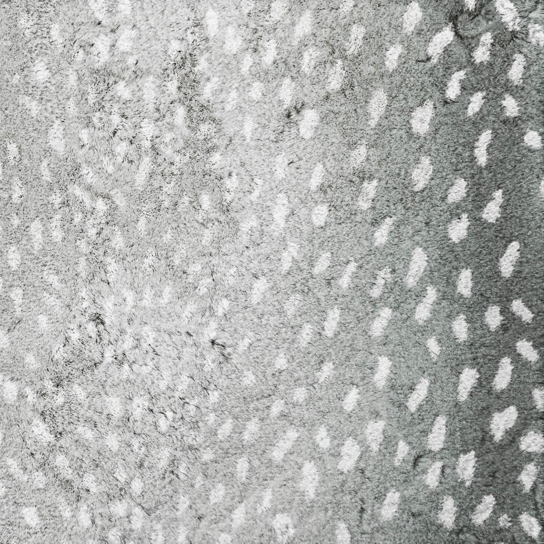 10' X 14' Gray And Silver Animal Print Shag Washable Area Rug With UV Protection - Home & Garden