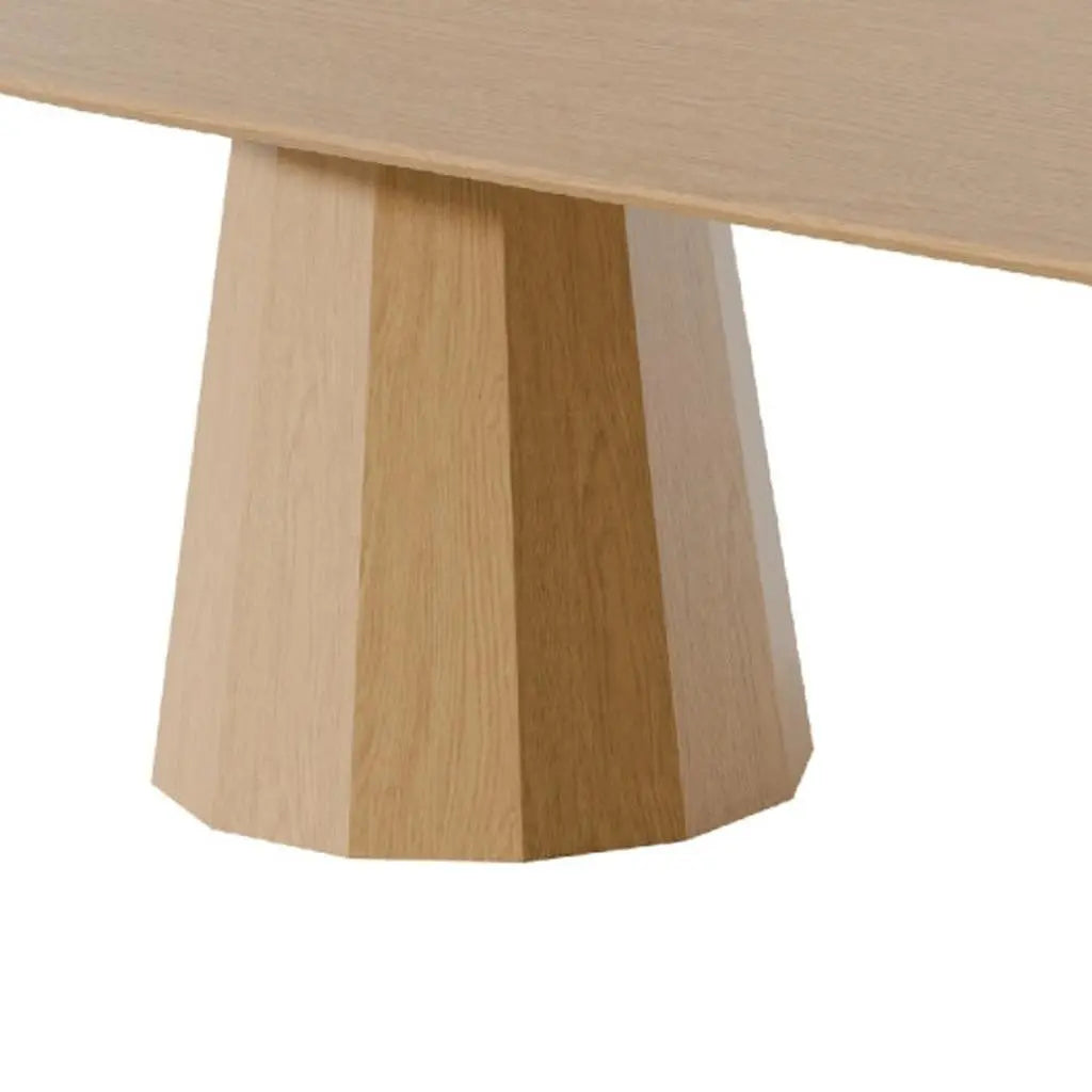 86" Natural Wood Double Pedestal Base Oval Dining Table Homeroots Kitchen & Dining