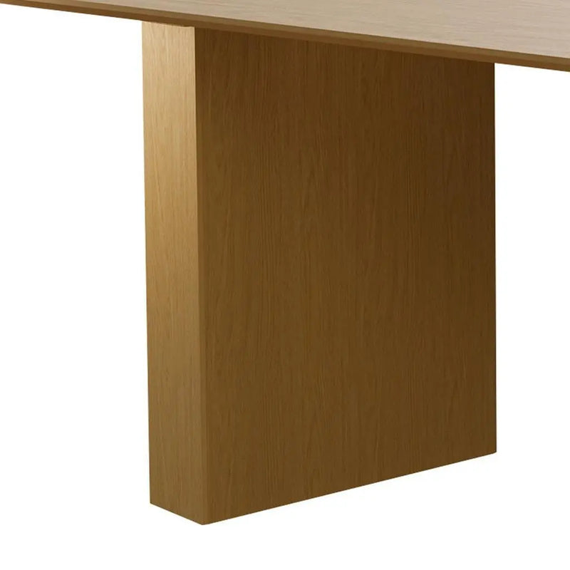 86" Natural Wood Double Pedestal Base Oval Dining Table Homeroots Kitchen & Dining