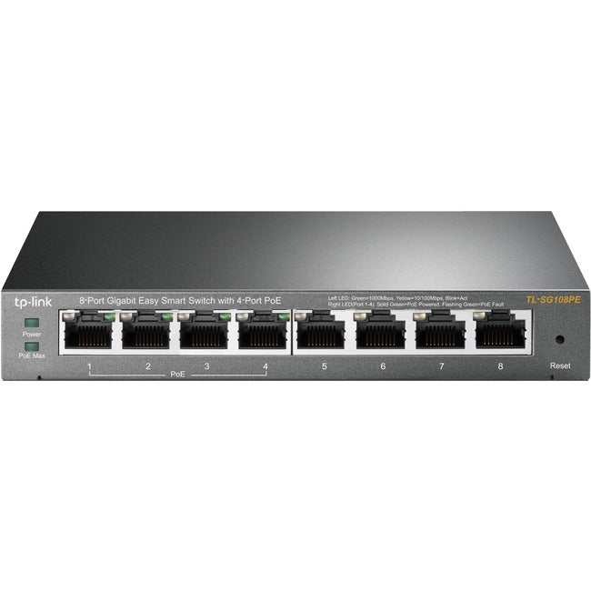 TP-Link 8-Port Gigabit Easy Smart Switch with 4-Port PoE - GreatEagleInc