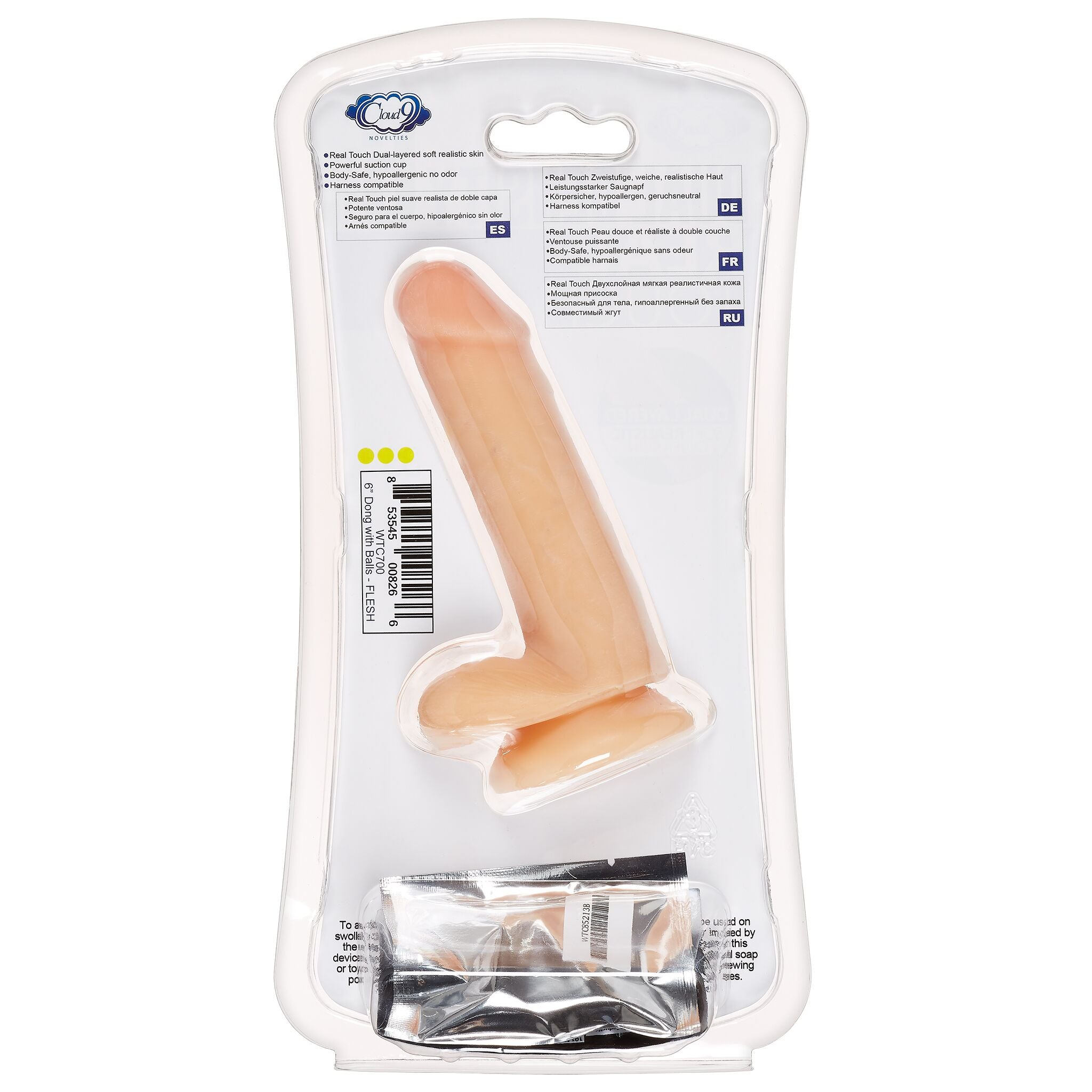 Cloud 9 Dual Density Dildo Touch 6in W/ Balls Flesh - GreatEagleInc