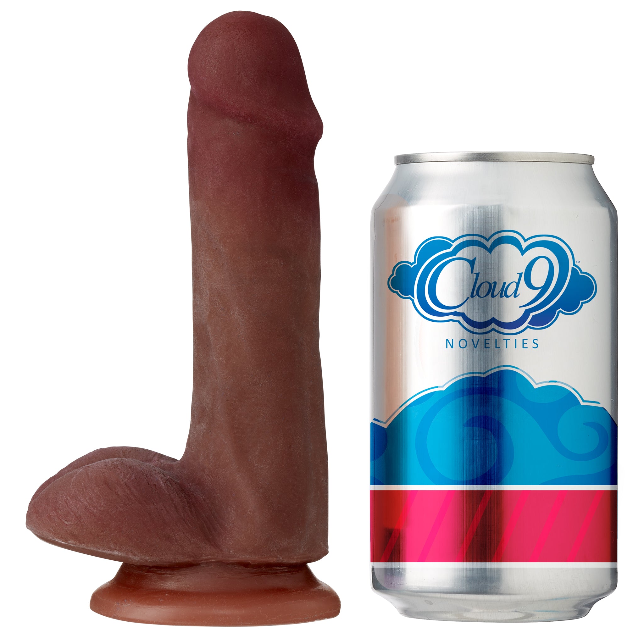 Cloud 9 Dual Density Dildo Touch 6in W/ Balls Brown - GreatEagleInc