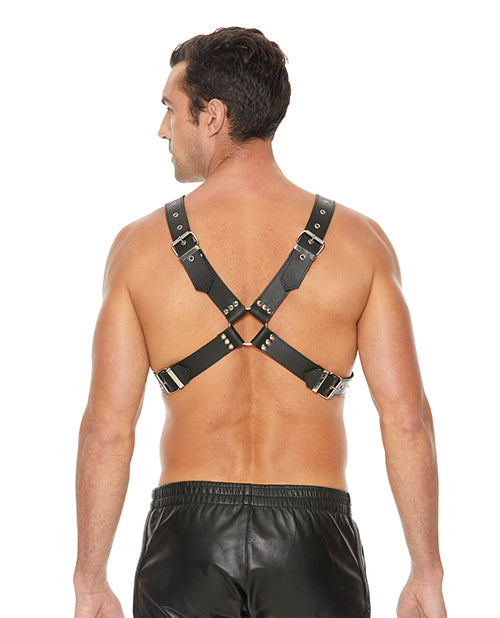 Shots Ouch Men's Large Buckle Harness - Black - GreatEagleInc