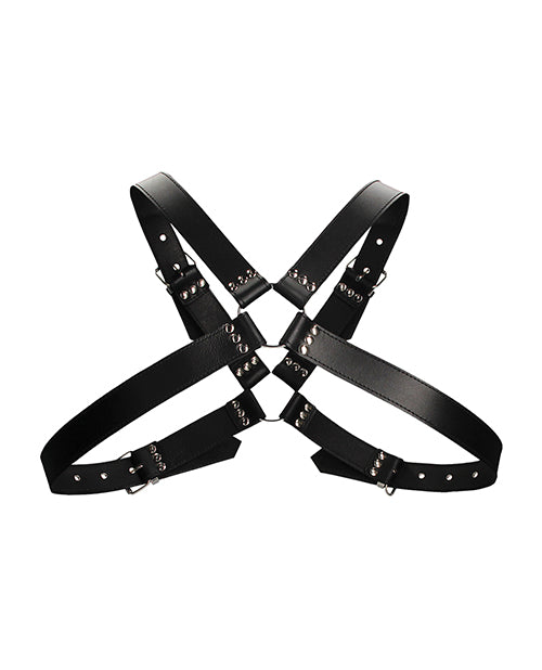 Shots Ouch Men's Large Buckle Harness - Black - GreatEagleInc