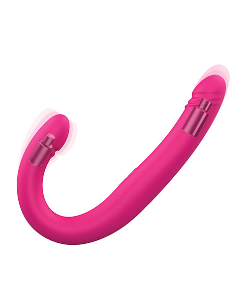 Dorcel Orgasmic Double Do 16.5" Thrusting Dong - Pink - GreatEagleInc