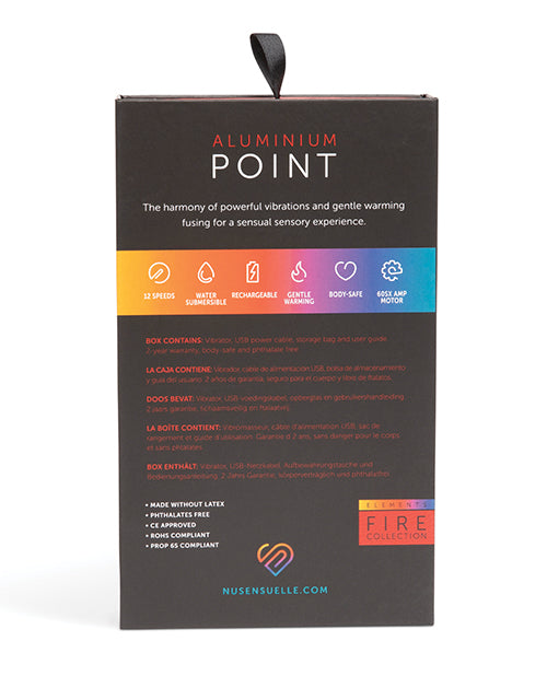 Nu Sensuelle Aluminium Point Rechargeable Bullet - Multicolor - GreatEagleInc