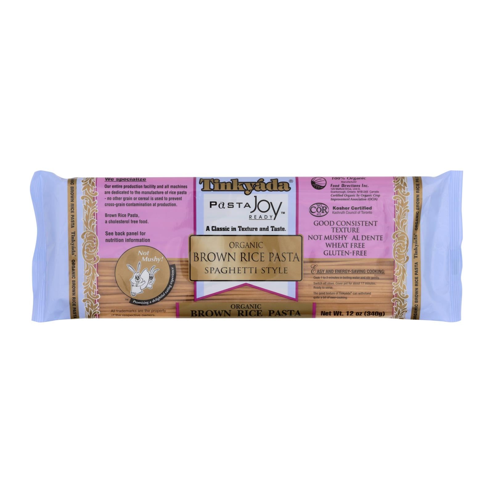 Tinkyada Organic Brown Rice Spaghetti - Case Of 12 - 12 Oz - GreatEagleInc