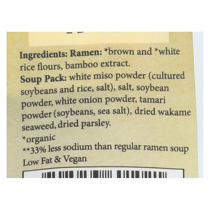 Lotus Foods Ramen - Organic - Jade Pearl Rice - With Miso Soup - 2.8 Oz - Case Of 10 - GreatEagleInc
