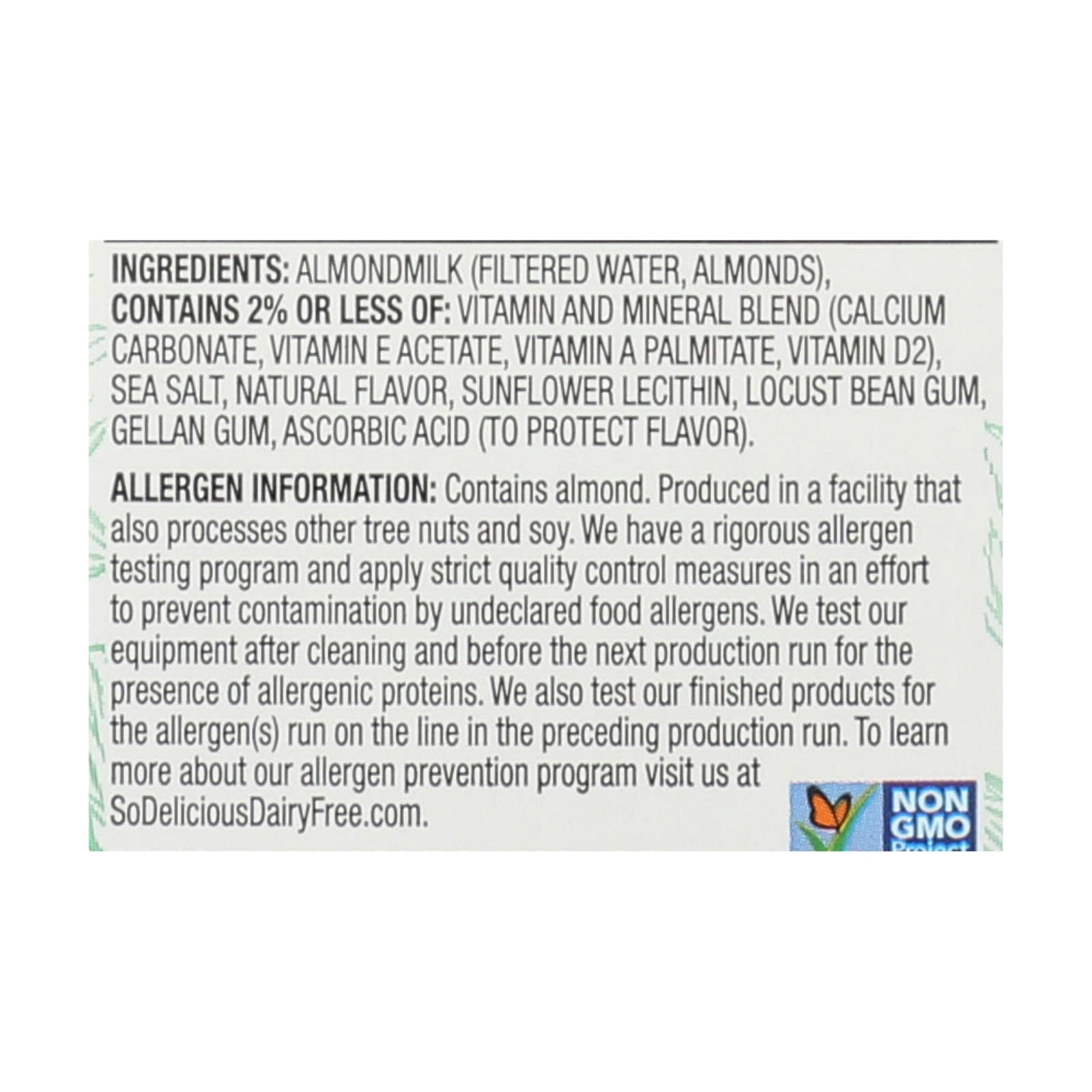So Delicious Dairy Free Almond Milk Beverage -unsweetened - Case Of 6 - 32 Fl Oz - GreatEagleInc