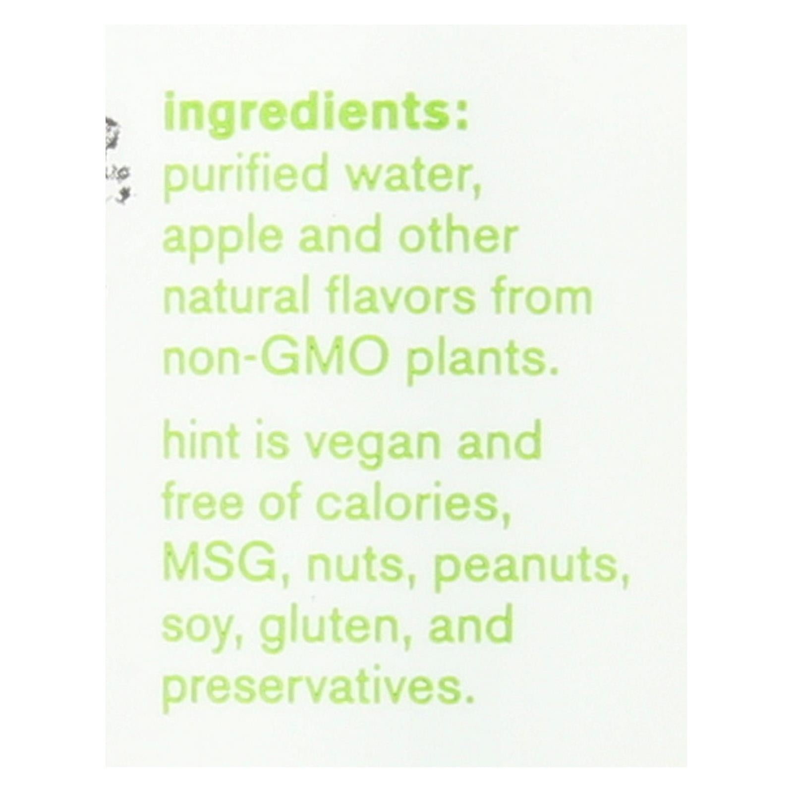 Hint Apple Water - Crisp Apple - Case Of 12 - 16 Fl Oz. - GreatEagleInc