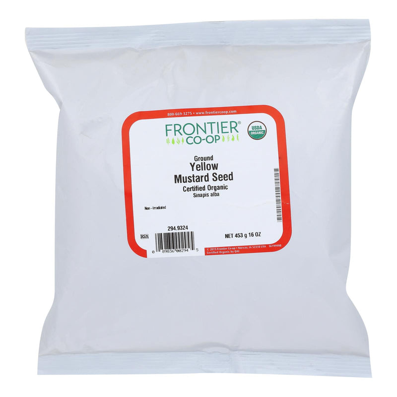 Frontier Herb Mustard Seed Organic Powder Yellow Ground - Single Bulk Item - 1lb - Eco-Friendly Home & Grocery