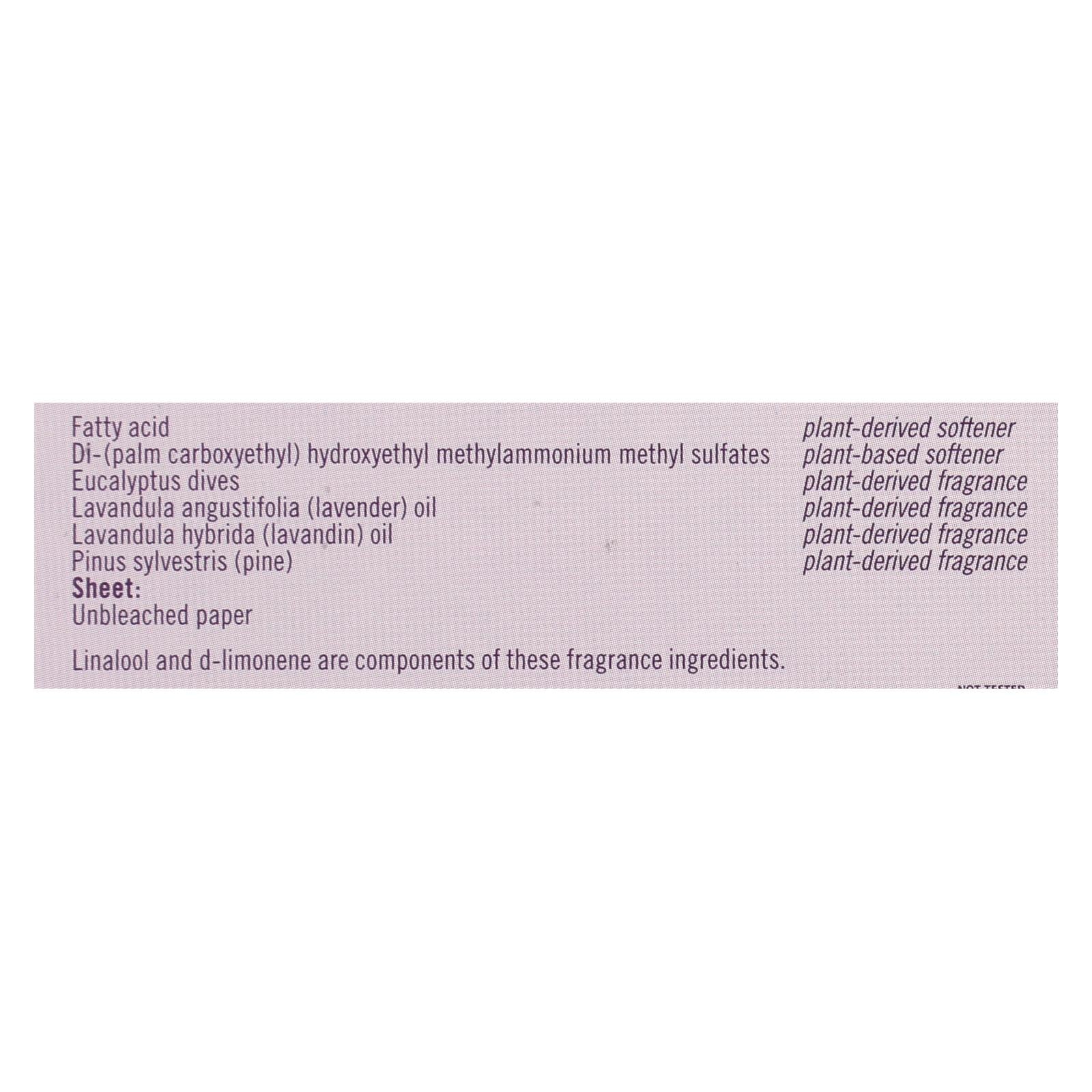 Seventh Generation - Fabric Softener Sheets Eucalyptus & Lavender - Case Of 4-80 Ct - GreatEagleInc