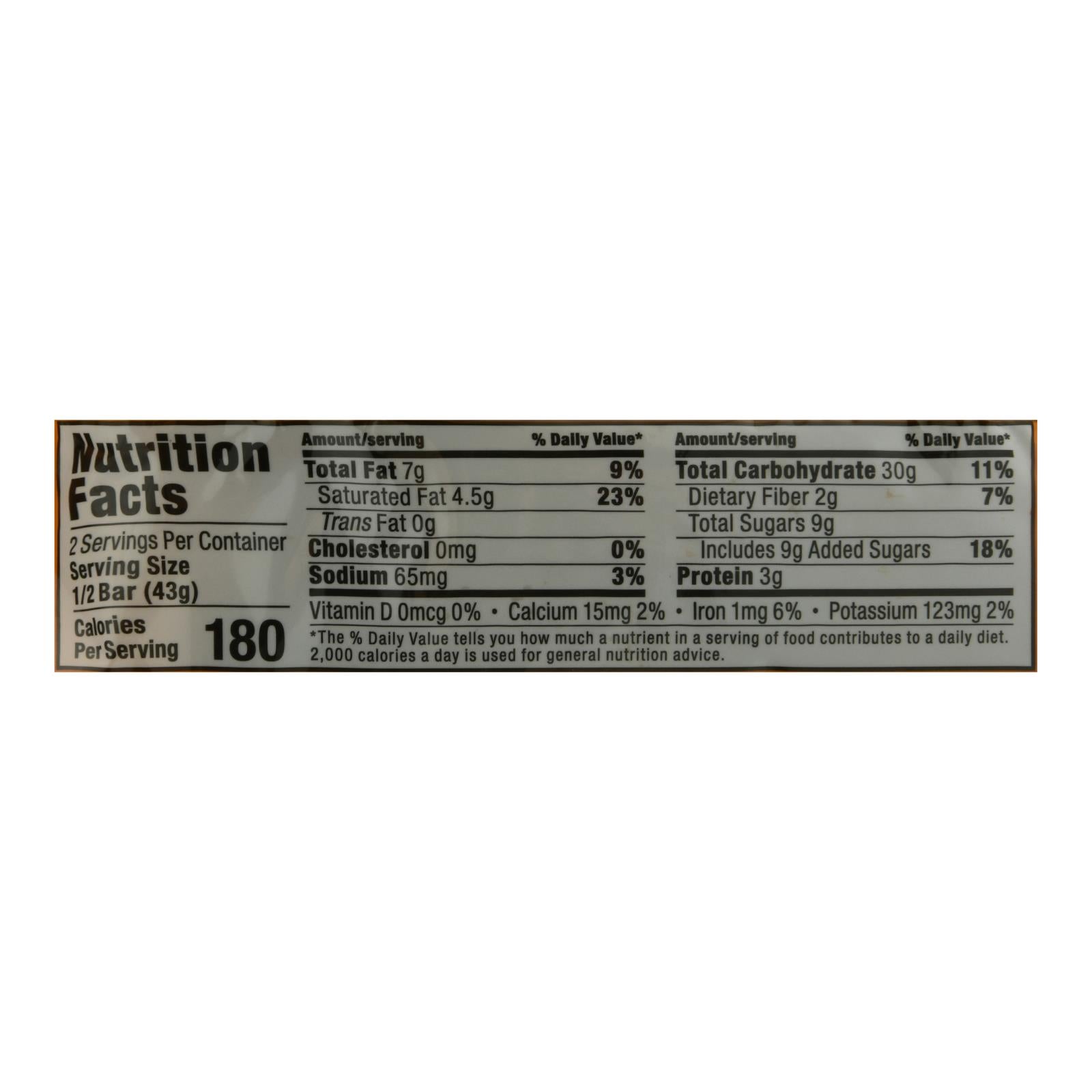 Bobo's Oat Bars - Oat Bars Peanut Butter Cchip - Case Of 12 - 3 Oz - GreatEagleInc