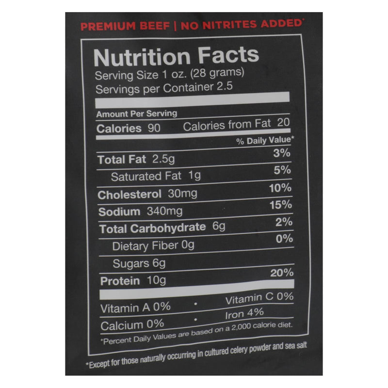 Chef's Cut Real Steak Jerky - Original Recipe - Case Of 8 - 2.5 Oz. - GreatEagleInc