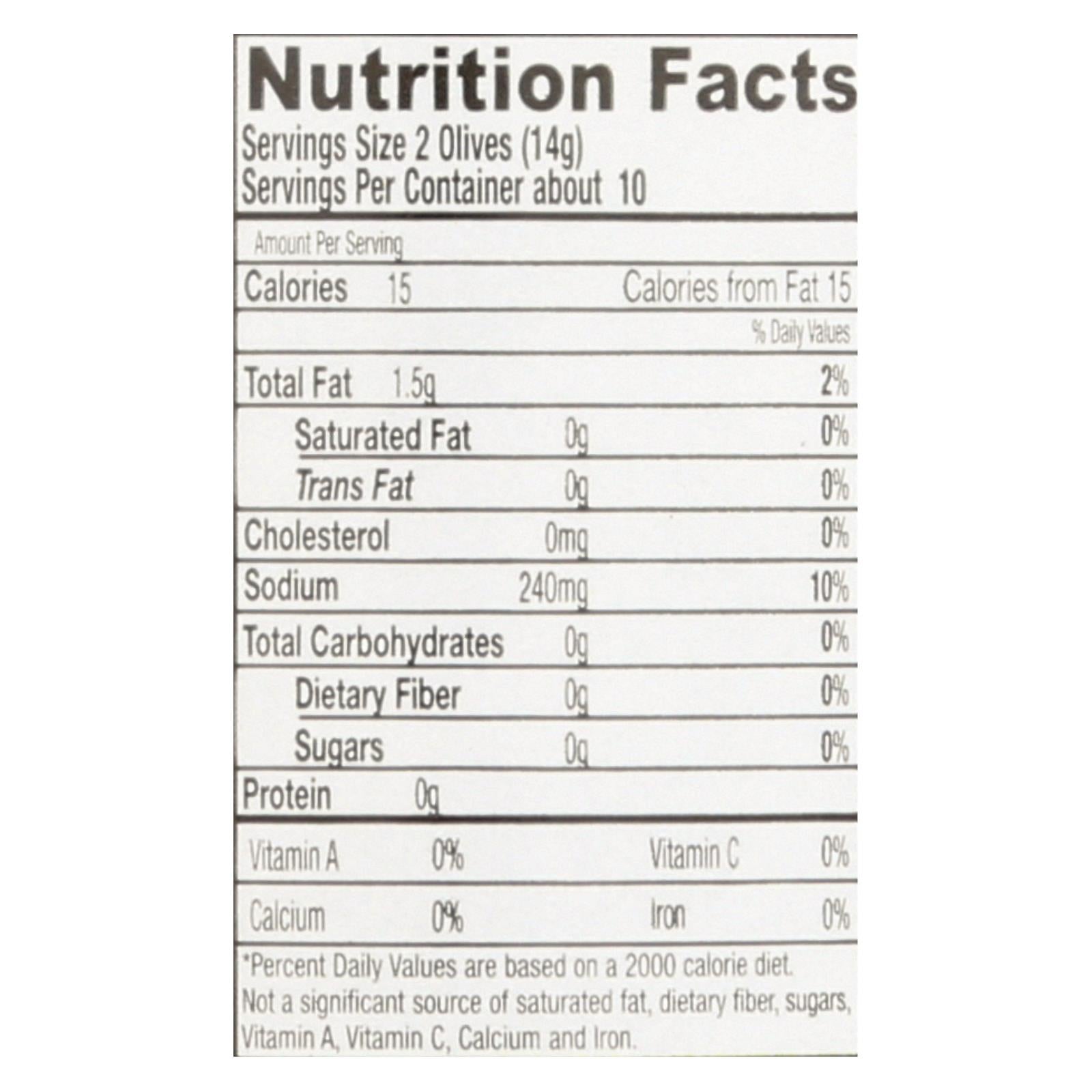 Santa Barbara Olives - Martini Style - Case Of 6 - 5 Oz. - GreatEagleInc