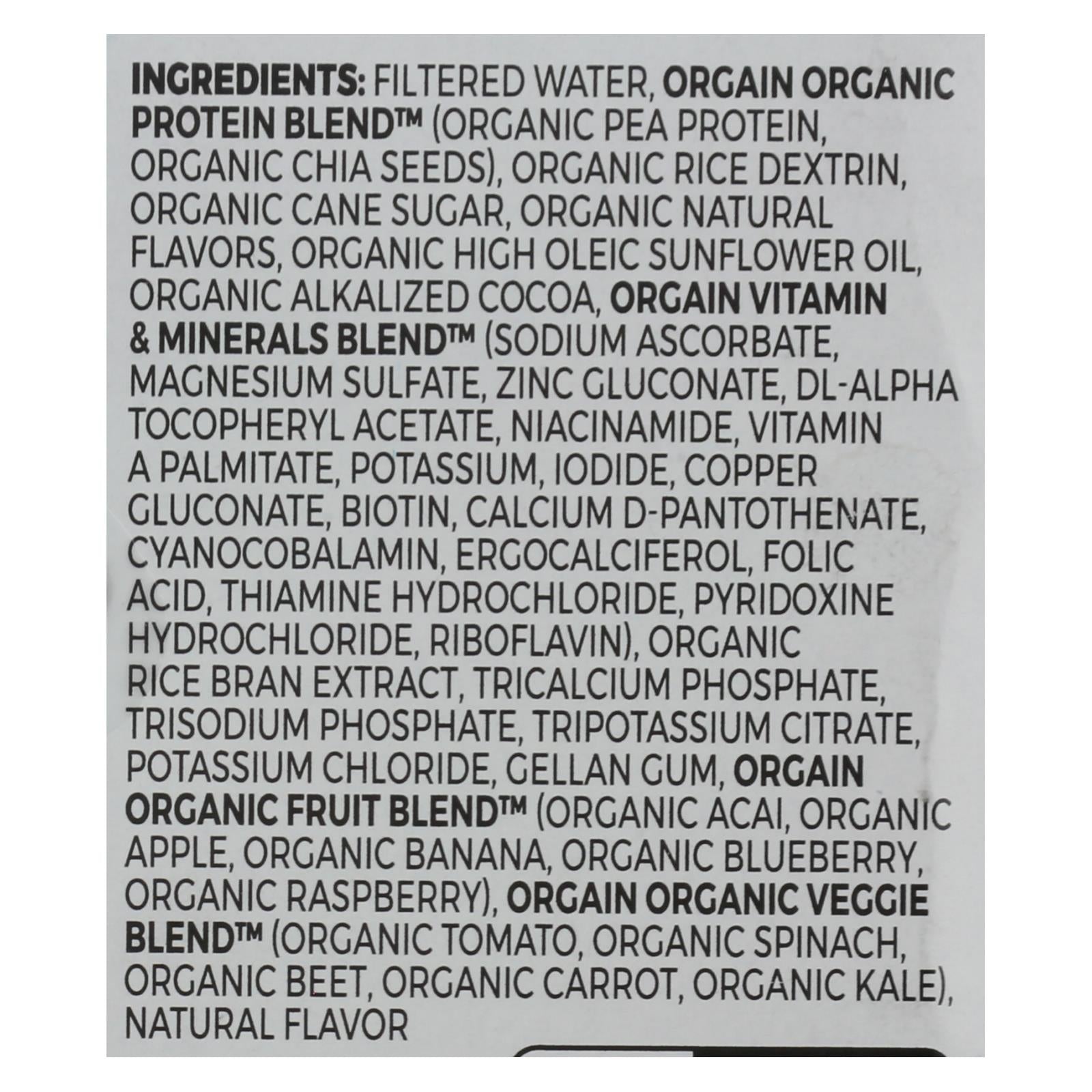Orgain Organic Vegan Nutrition Shakes - Smooth Chocolate - Case Of 3 - 4/11 Fz - Home & Garden