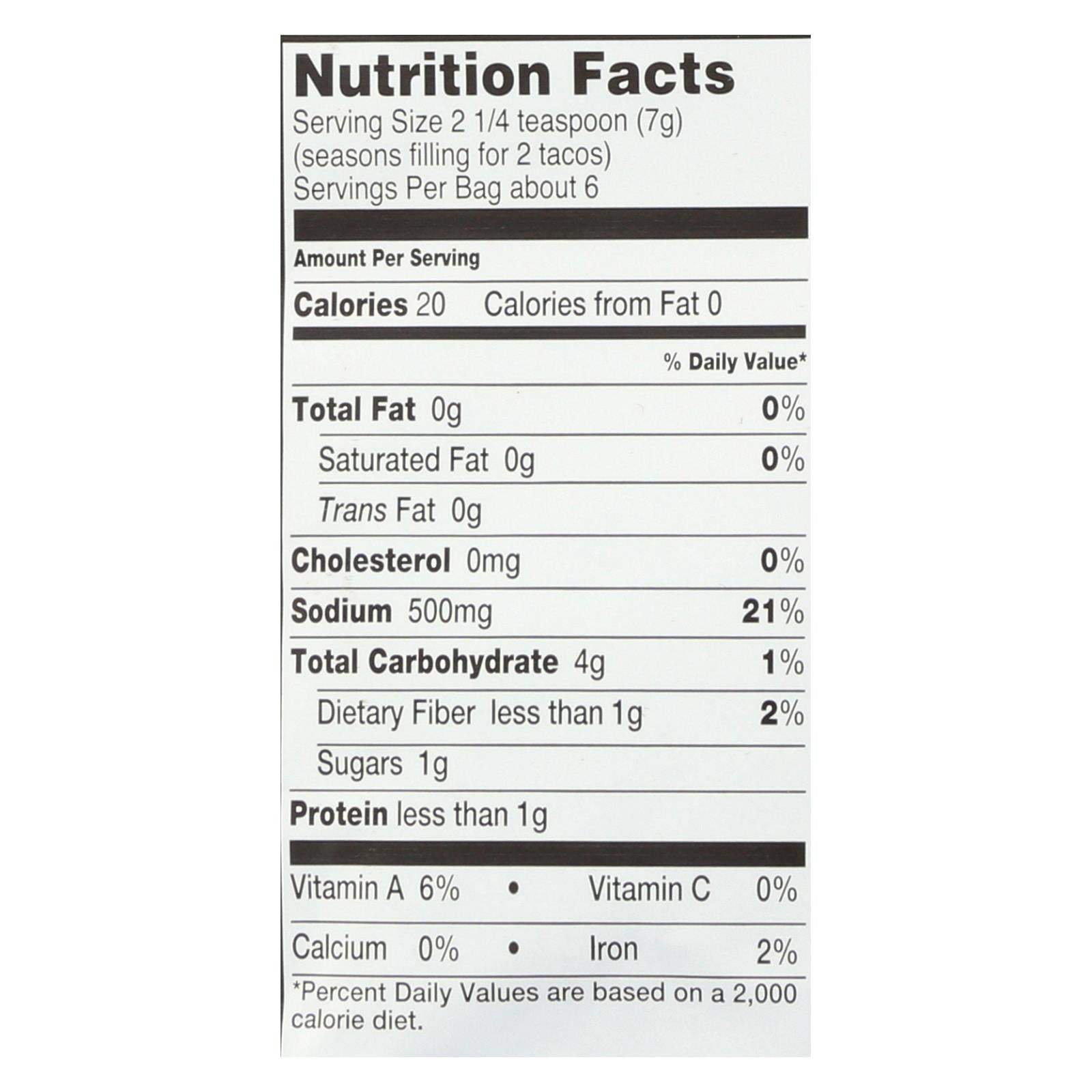 Garden Of Eatin' - Seasoning Taco - Case Of 12-1.4 Oz - GreatEagleInc