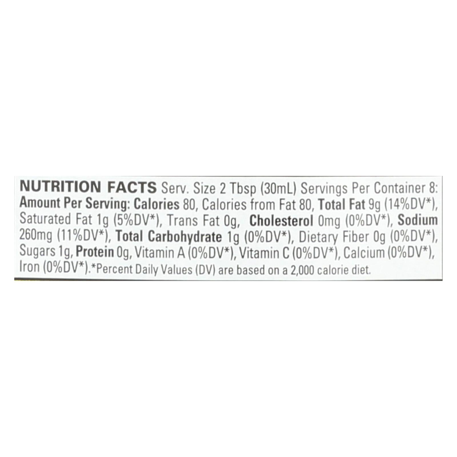 Organic Ville Organic Vinaigrette - Olive Oil And Balsamic - Case Of 6 - 8 Fl Oz. - GreatEagleInc