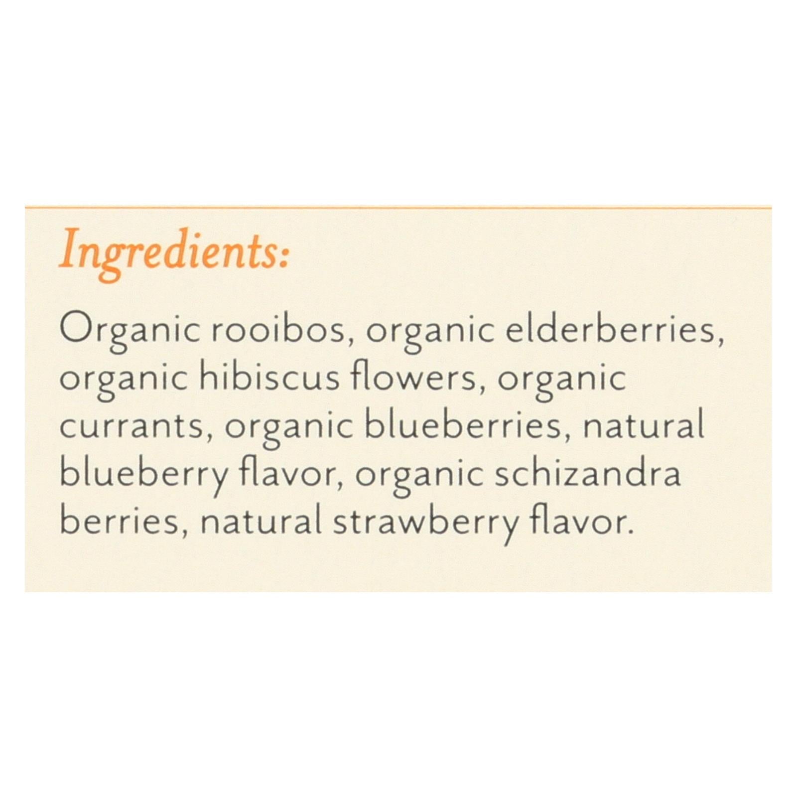 Rishi Organic Tea - Blueberry Hibiscus - Case Of 6 - 15 Bags