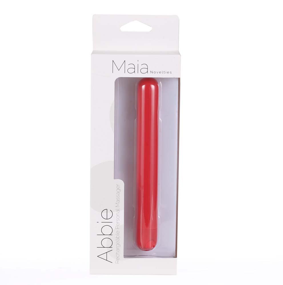 Abbie Long Rechargeable Bullet Red - GreatEagleInc