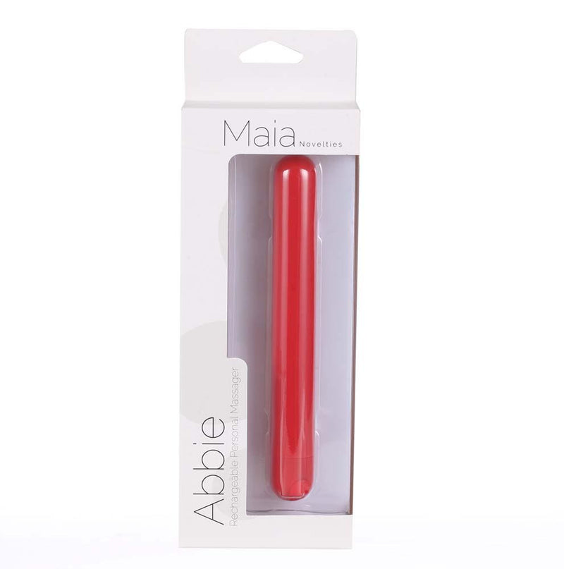 Abbie Long Rechargeable Bullet Red - GreatEagleInc