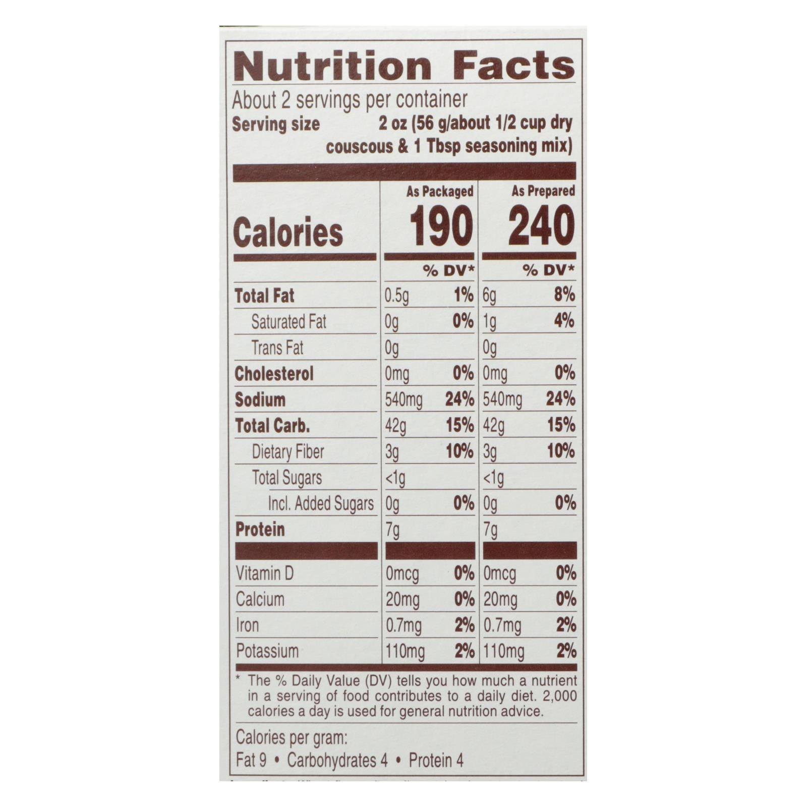 Near East Couscous - Garlic And Olive Oil - Case Of 12 - 4.7 Oz. - GreatEagleInc