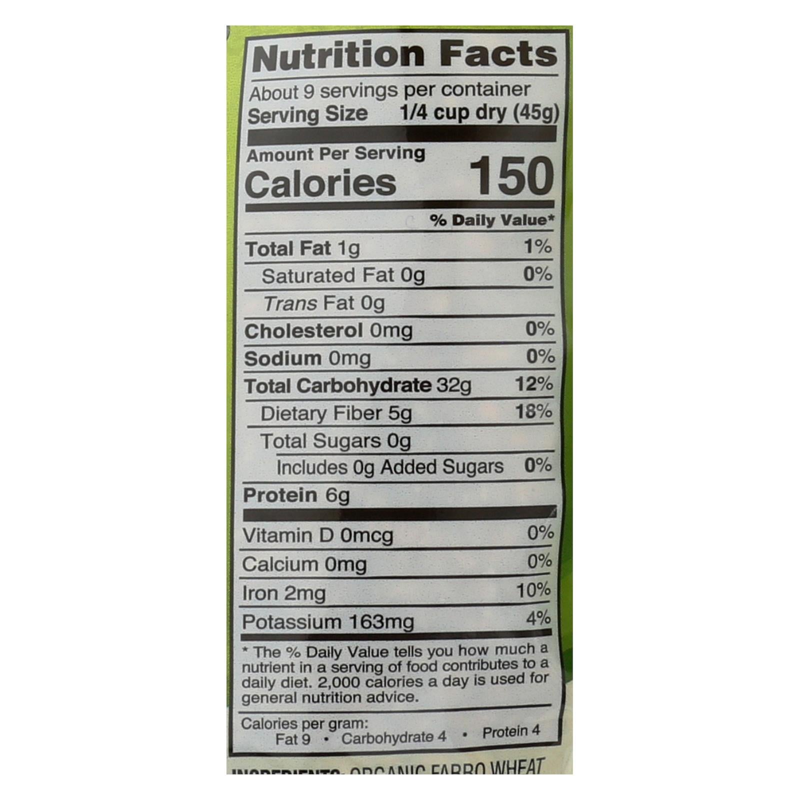 Nature's Earthly Choice Pearled Farro - Italian - Case Of 6 - 14 Oz. - GreatEagleInc