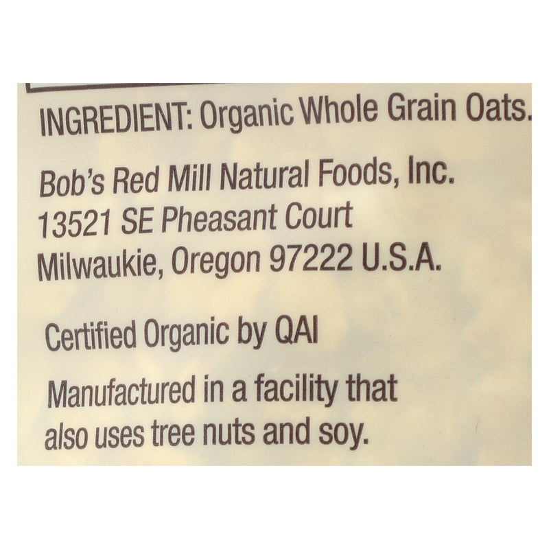 Bob's Red Mill - Organic Old Fashioned Rolled Oats - Gluten Free - Case Of 4-32 Oz - GreatEagleInc