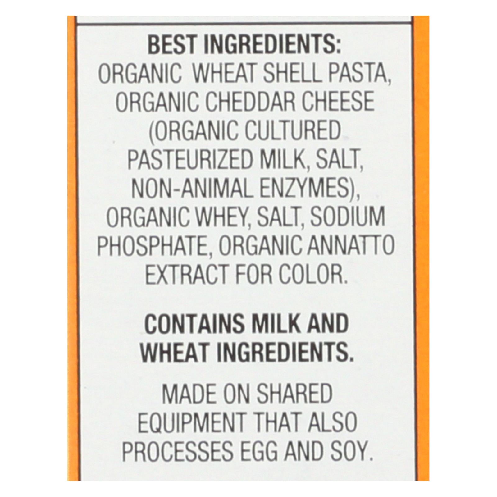 Annie's Homegrown Organic Shells And Real Aged Cheddar Macaroni And Cheese - Case Of 12 - 6 Oz. - GreatEagleInc