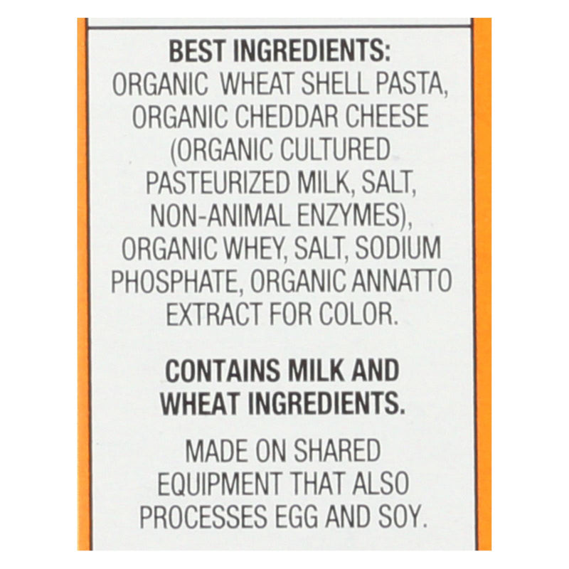 Annie's Homegrown Organic Shells And Real Aged Cheddar Macaroni And Cheese - Case Of 12 - 6 Oz. - GreatEagleInc