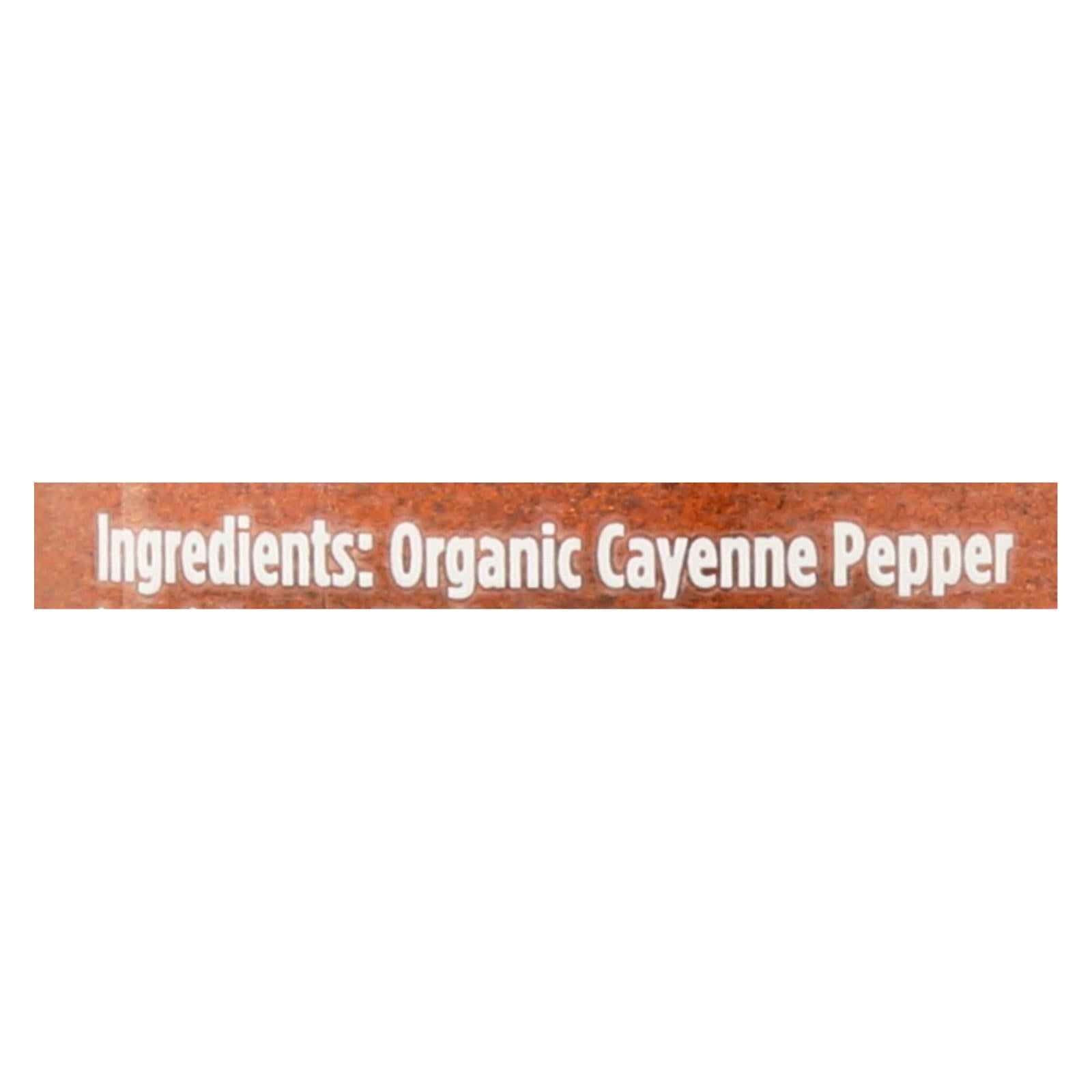Spicely Organics - Organic Cayenne Pepper - Case Of 3 - 1.6 Oz. - GreatEagleInc
