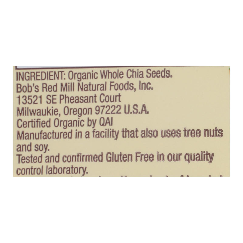 Bob's Red Mill - Seeds Chia - Case Of 5-12 Oz - GreatEagleInc