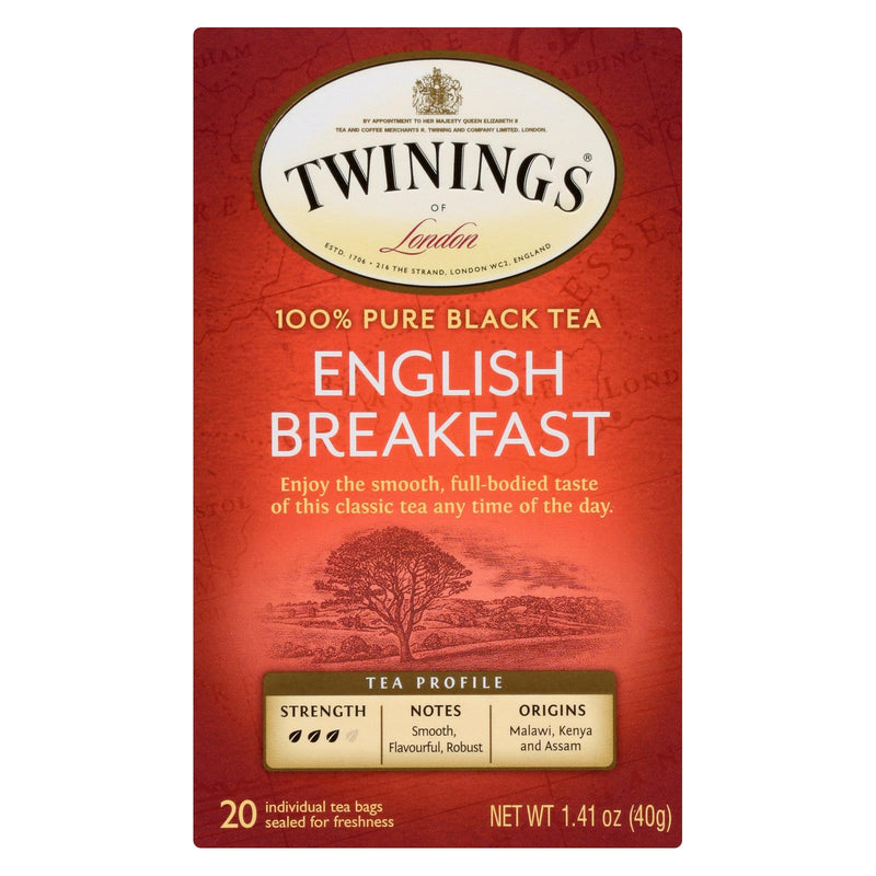 Twinings Tea English Breakfast Tea - Black Tea - Case Of 6 - 20 Bags - Eco-Friendly Home & Grocery