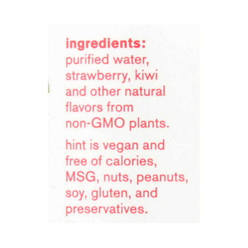 Hint Fruit Water - Strawberry And Kiwi - Case Of 12 - 16 Fl Oz. - GreatEagleInc