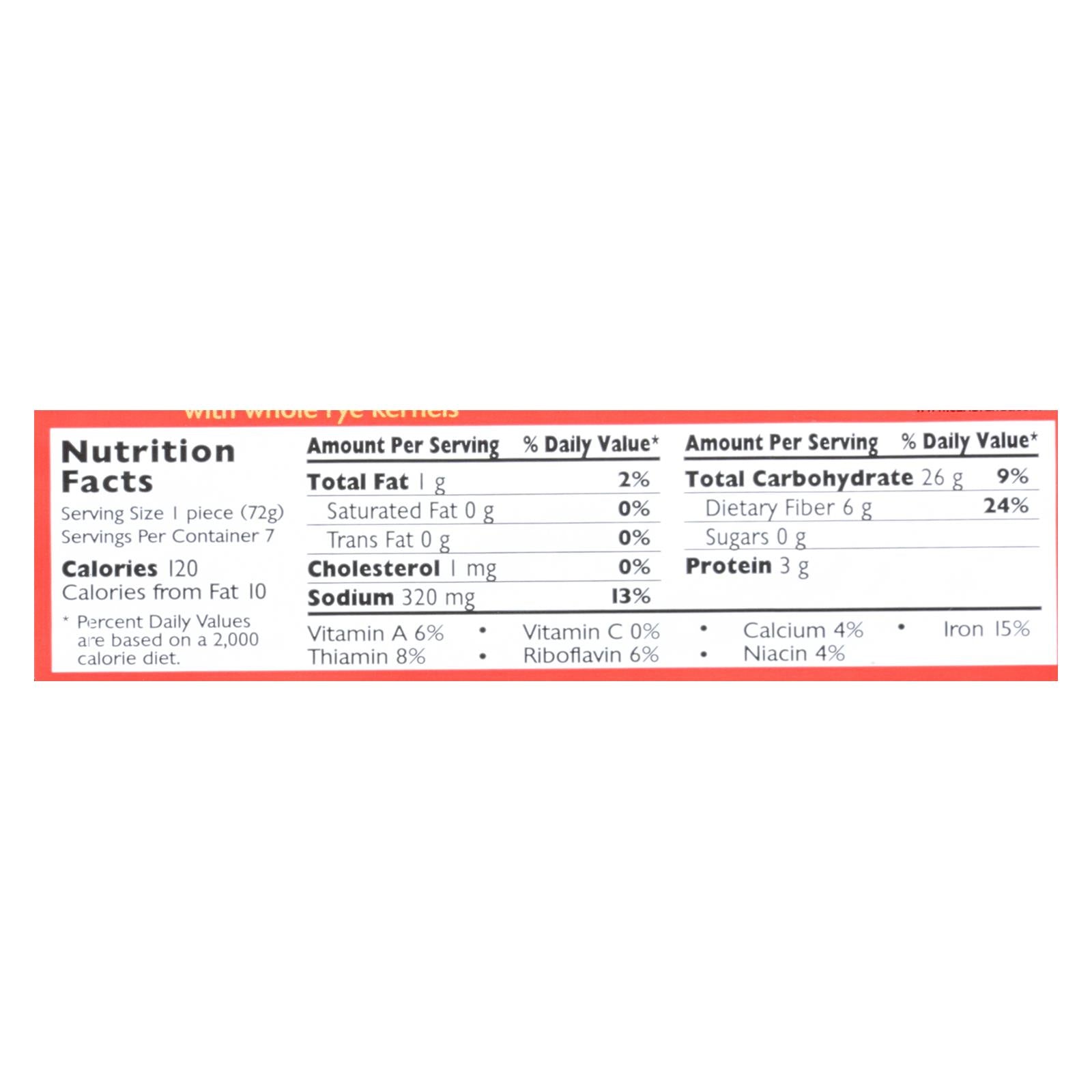 Mestemacher Bread Bread - Rye - Whole - 17.6 Oz - Case Of 12 - GreatEagleInc