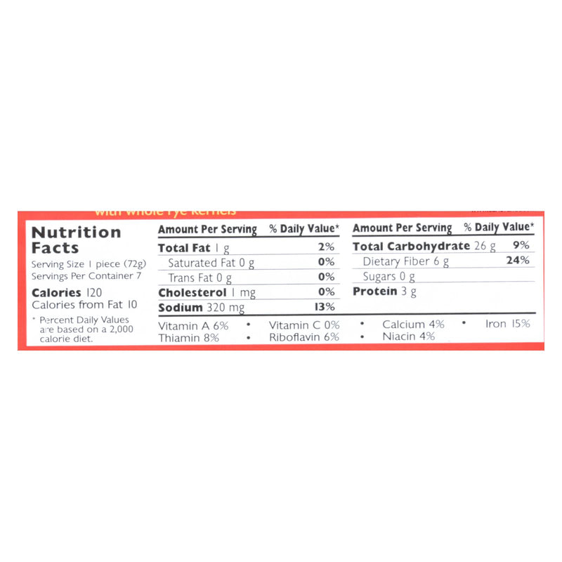 Mestemacher Bread Bread - Rye - Whole - 17.6 Oz - Case Of 12 - GreatEagleInc