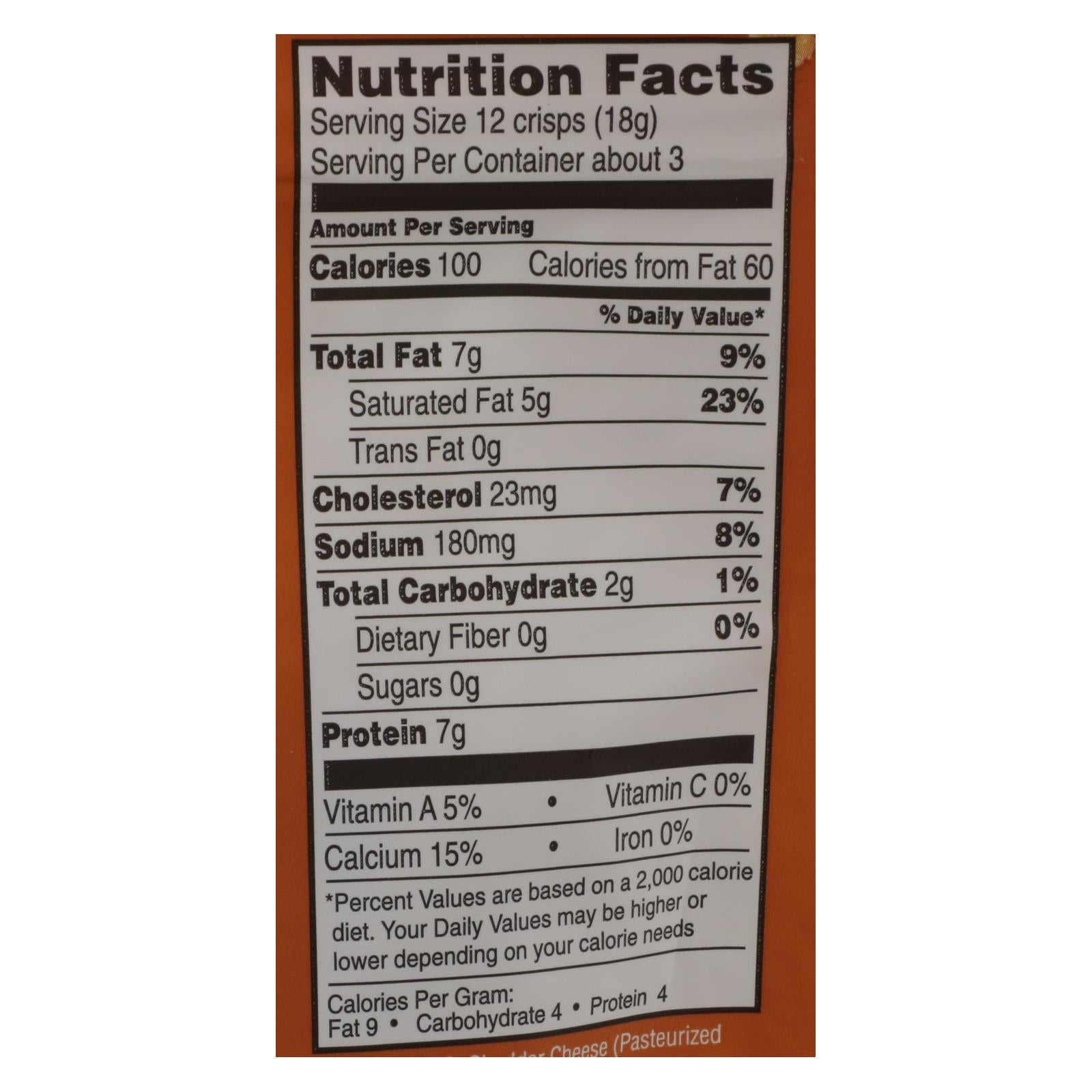 Parm Crisps - Parm Crisps Cheddar - Case Of 12 - 1.75 Oz - GreatEagleInc