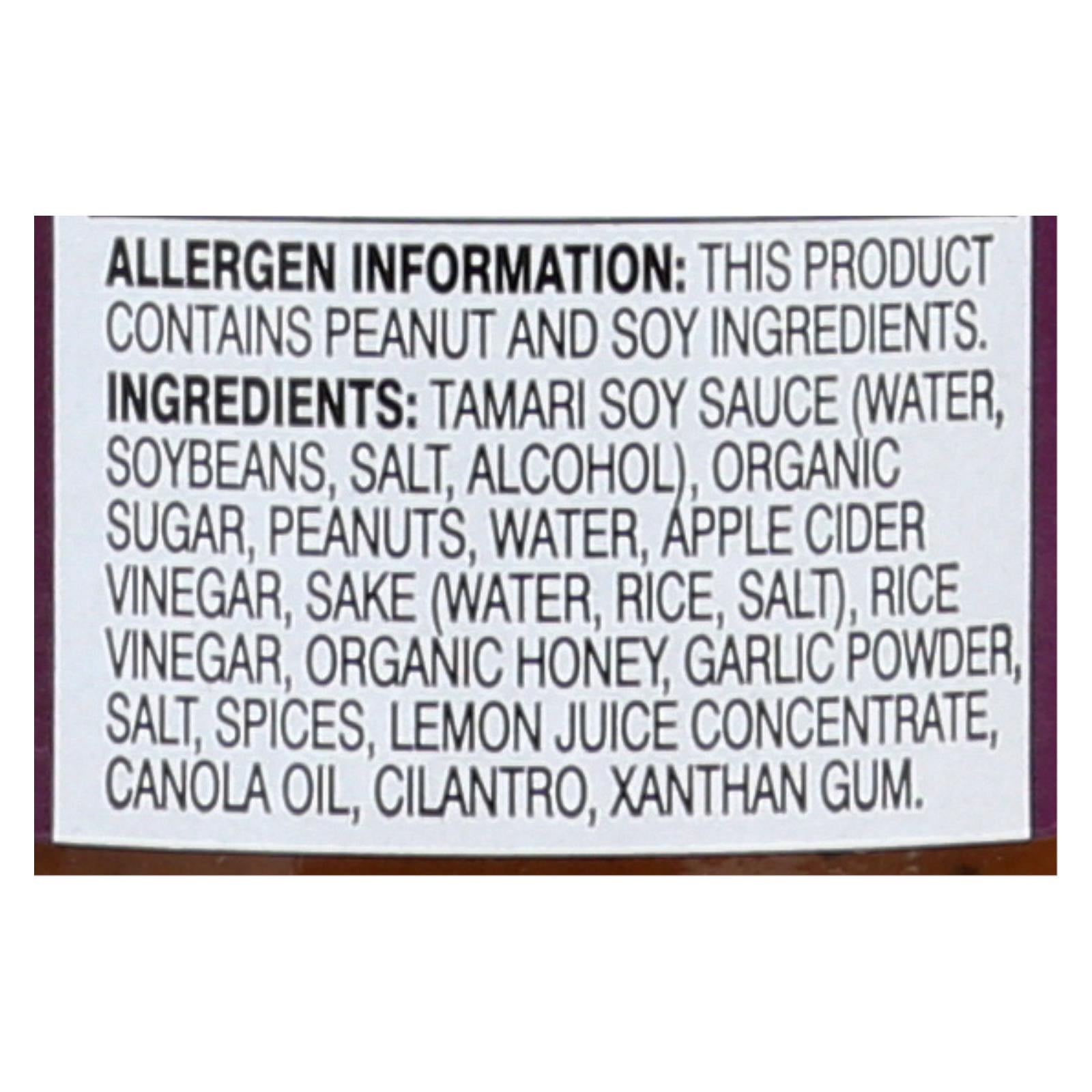 San - J Cooking Sauce - Thai Peanut - Case Of 6 - 10 Fl Oz. - GreatEagleInc