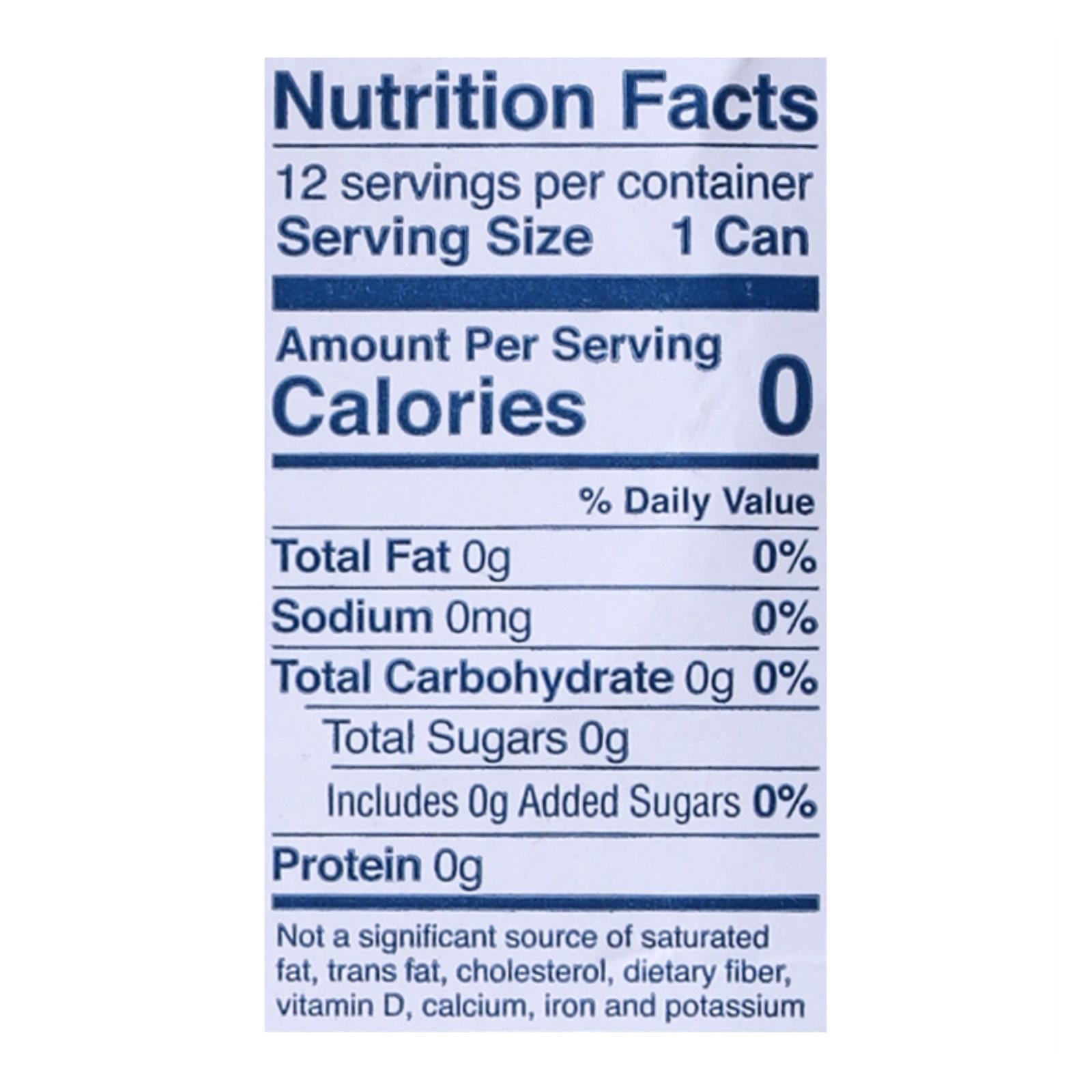 Waterloo's Lime Sparkling Water  - Case Of 2 - 12/12 Fz - GreatEagleInc