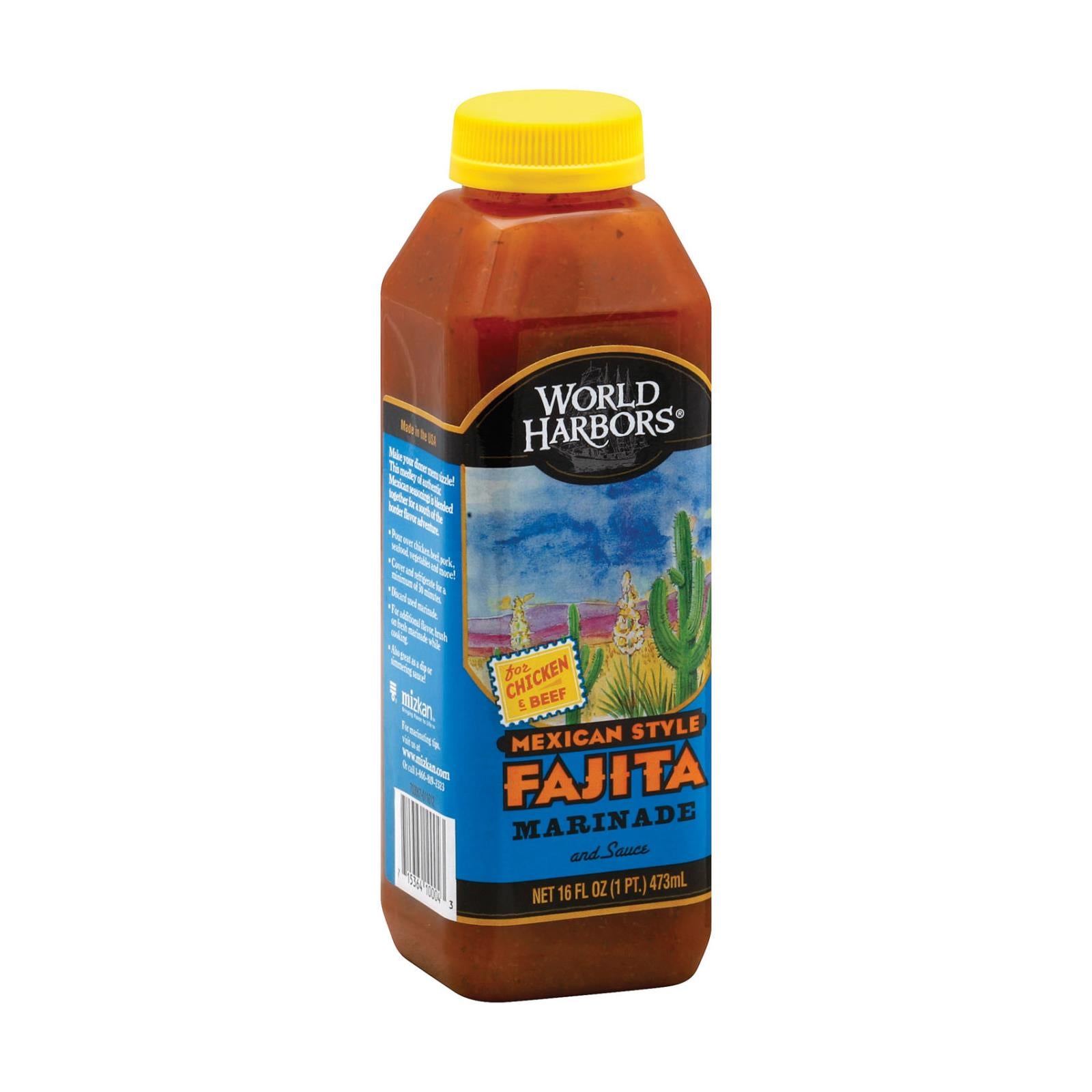 World Harbor Fajita Marinade And Sauce Mexican Style - Case Of 6 - 16 Fl Oz. - GreatEagleInc